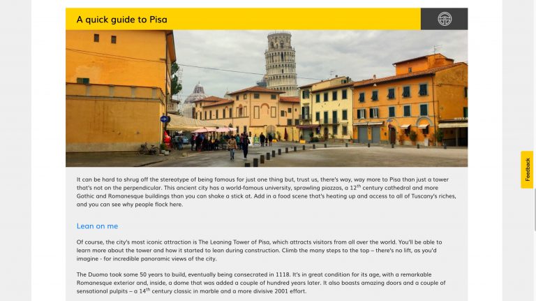 Travel Copywriting Example